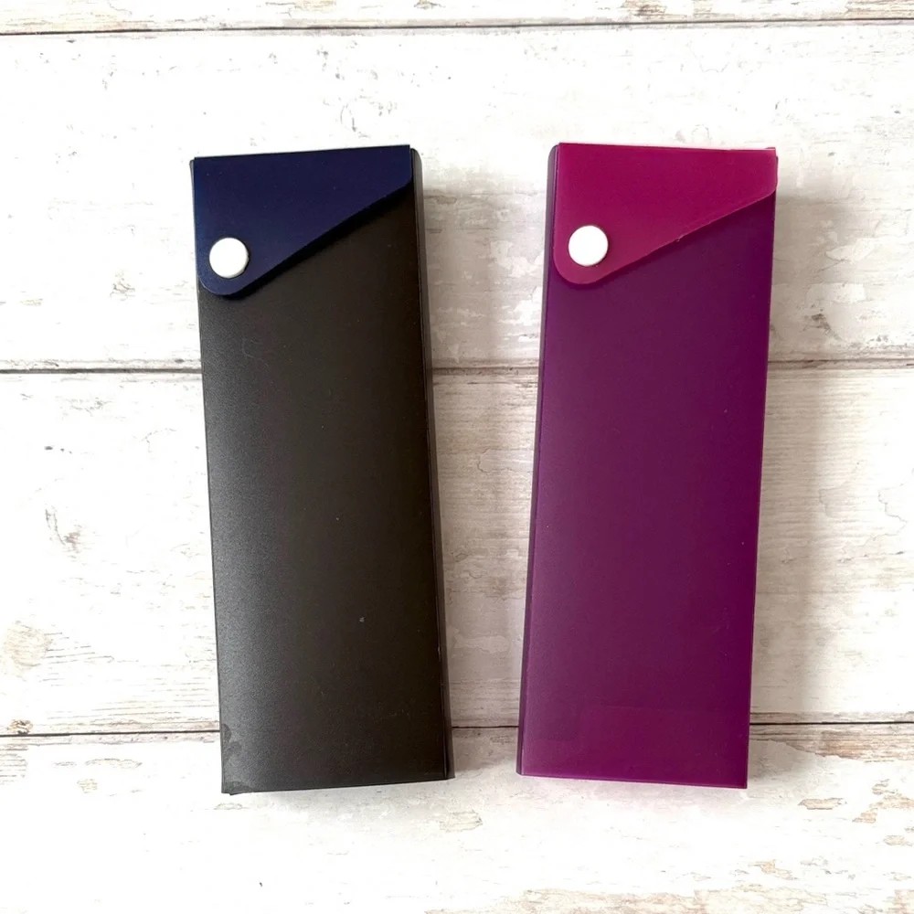 Five Star Set of 2 Pencil Cases School Office Supplies Purple & Black Colors